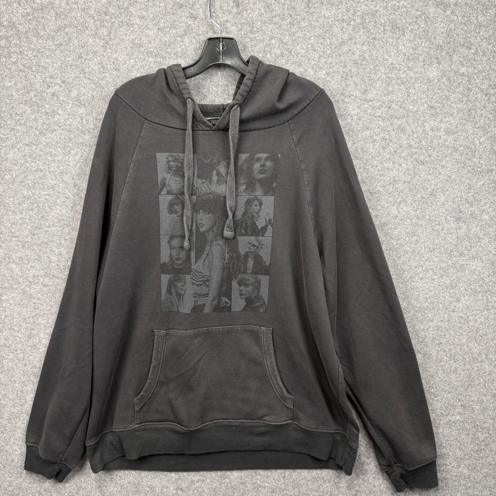 Taylor Swift The Eras Tour Hoodie Mens 2XL Charcoal Black Graphic Pullover Merch